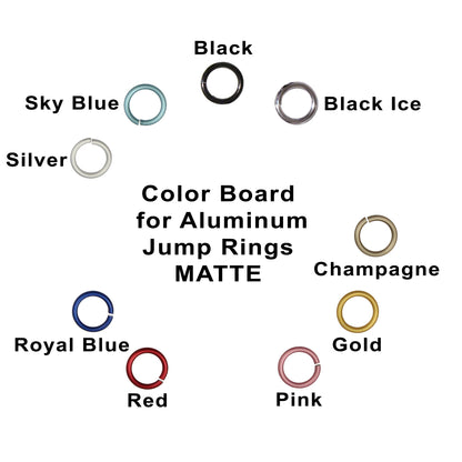 MATTE SKY BLUE 10mm 12 GA Jump Rings / sawcut round open anodized aluminum / for chainmail jewelry