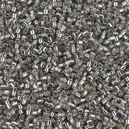 DB-0048 Grey Silver Lined 11/0 Miyuki Delica Seed Beads (10 gram bag)