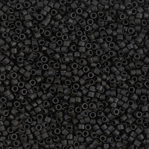 DB-0310 Black Matte 11/0 Miyuki Delica Seed Beads (10 gram bag)