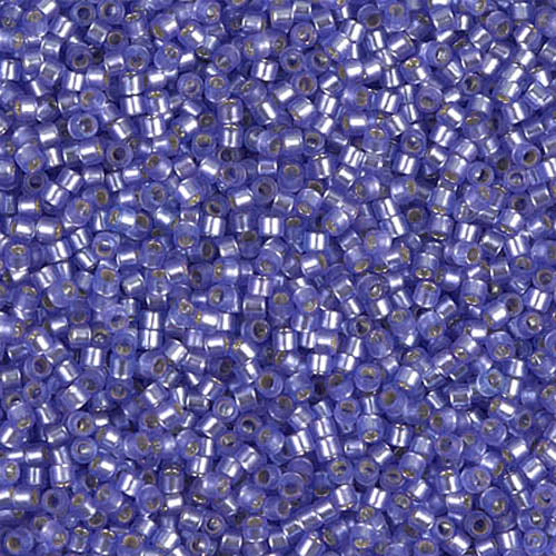DB-0694 Purple Dyed Semi-Matte SL 11/0 Miyuki Delica Seed Beads (10 gram bag)