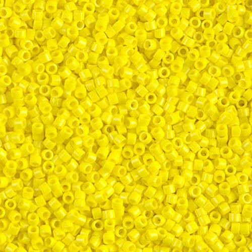 DB-0721 Opaque Yellow 11/0 Miyuki Delica Seed Beads (10 gram bag)