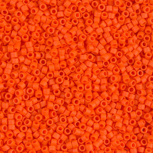 DB-0752 Orange Matte 11/0 Miyuki Delica Seed Beads (10 gram bag)