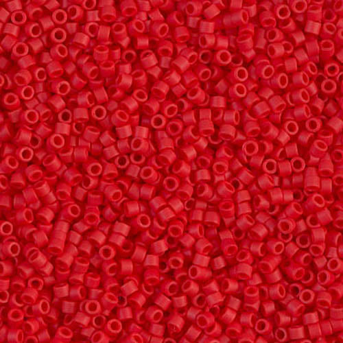 DB-0753 Red Matte 11/0 Miyuki Delica Seed Beads (10 gram bag)