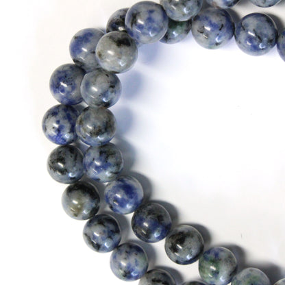 8mm Denim Lapis / 16" Strand / natural / smooth round stone beads