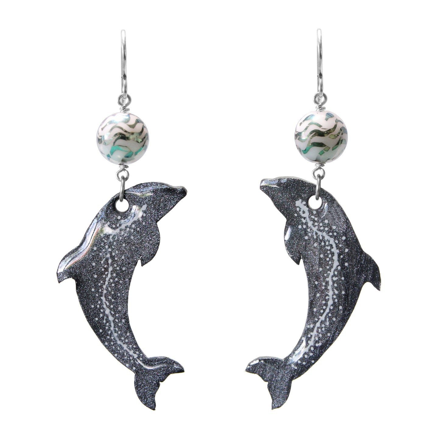 Dolphin Earrings / 70mm length / hook earwires