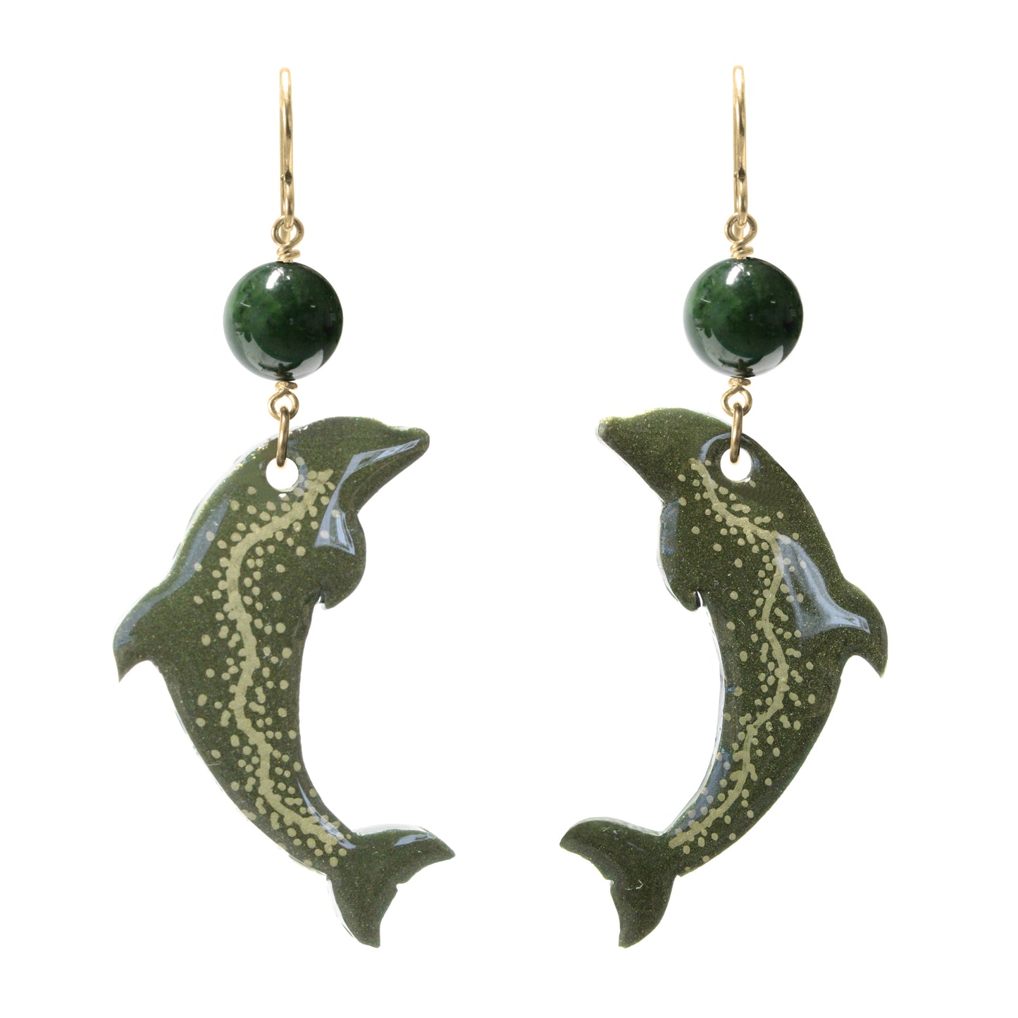 Dolphin Earrings / 70mm length / hook earwires