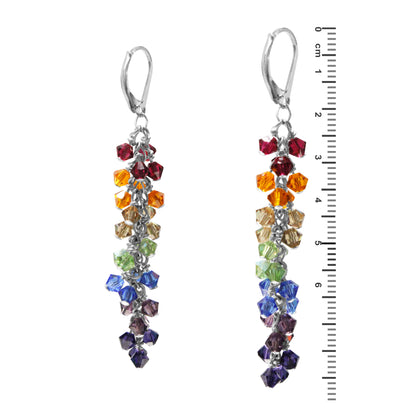 Crystal Rainbow Earrings - reverse view