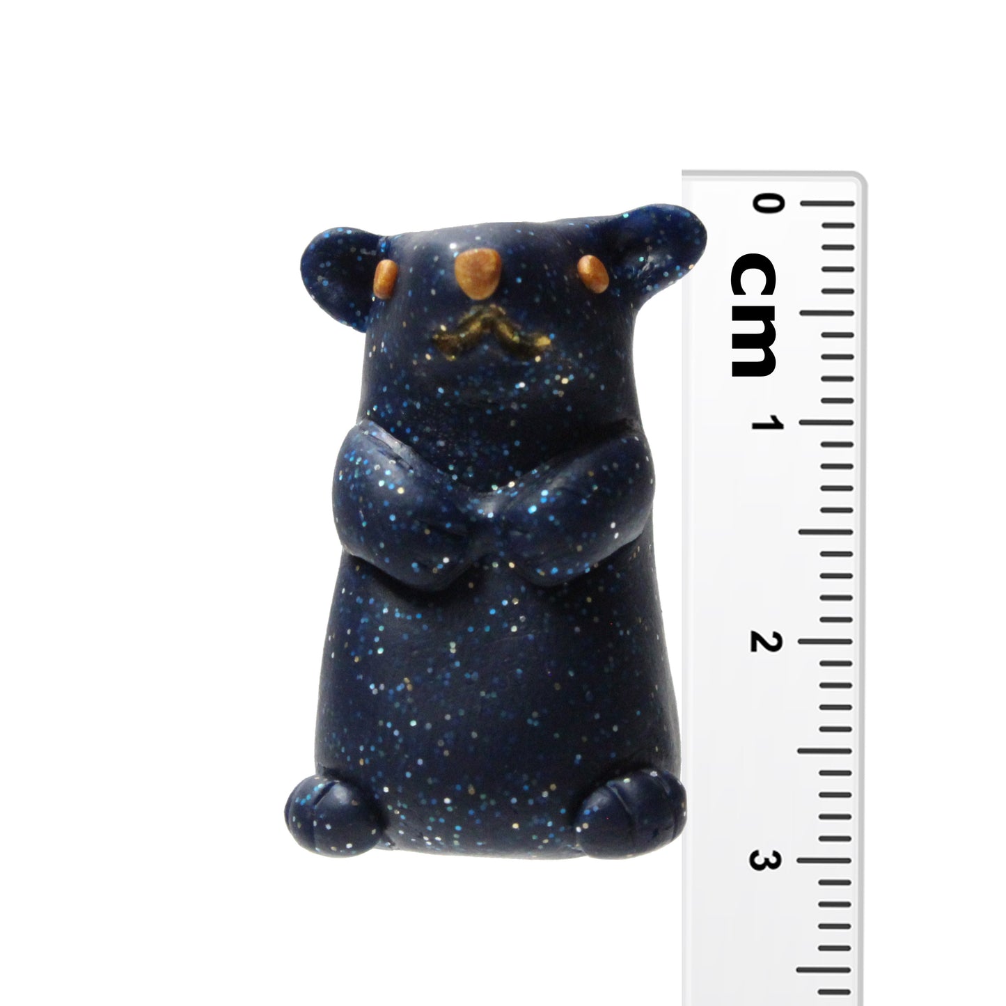 GALAXY Hamster / hand sculpted polymer clay / choose from figurine, charm or keychain