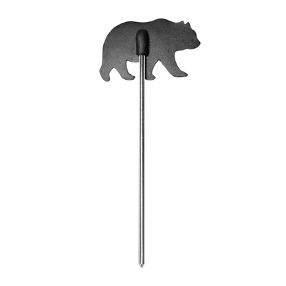 Night Forest Bear Hair Stick / black with silver colored metal rod / 135mm length