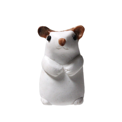 HICKORY Hamster / hand sculpted polymer clay / choose from figurine, charm or keychain
