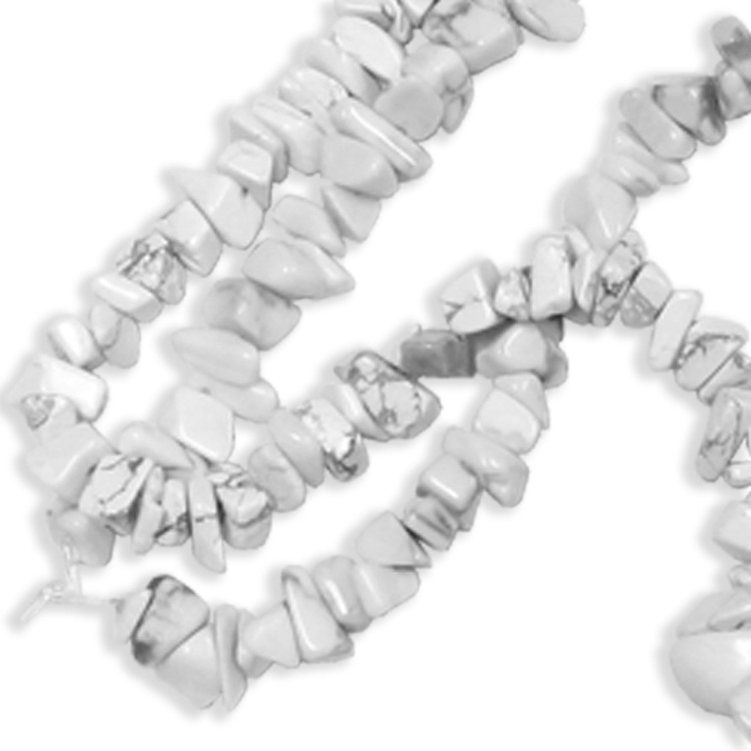 WHITE HOWLITE Chip Beads