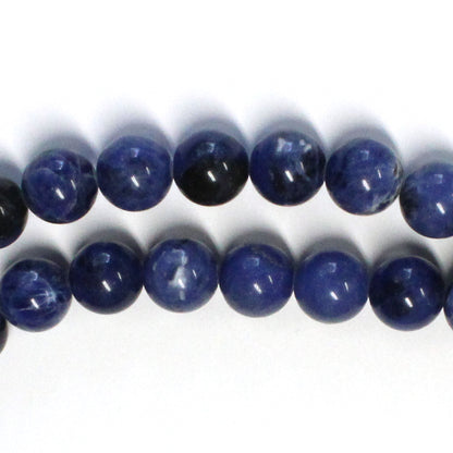 8mm Blue Sodalite / 16" Strand / natural / smooth round stone beads