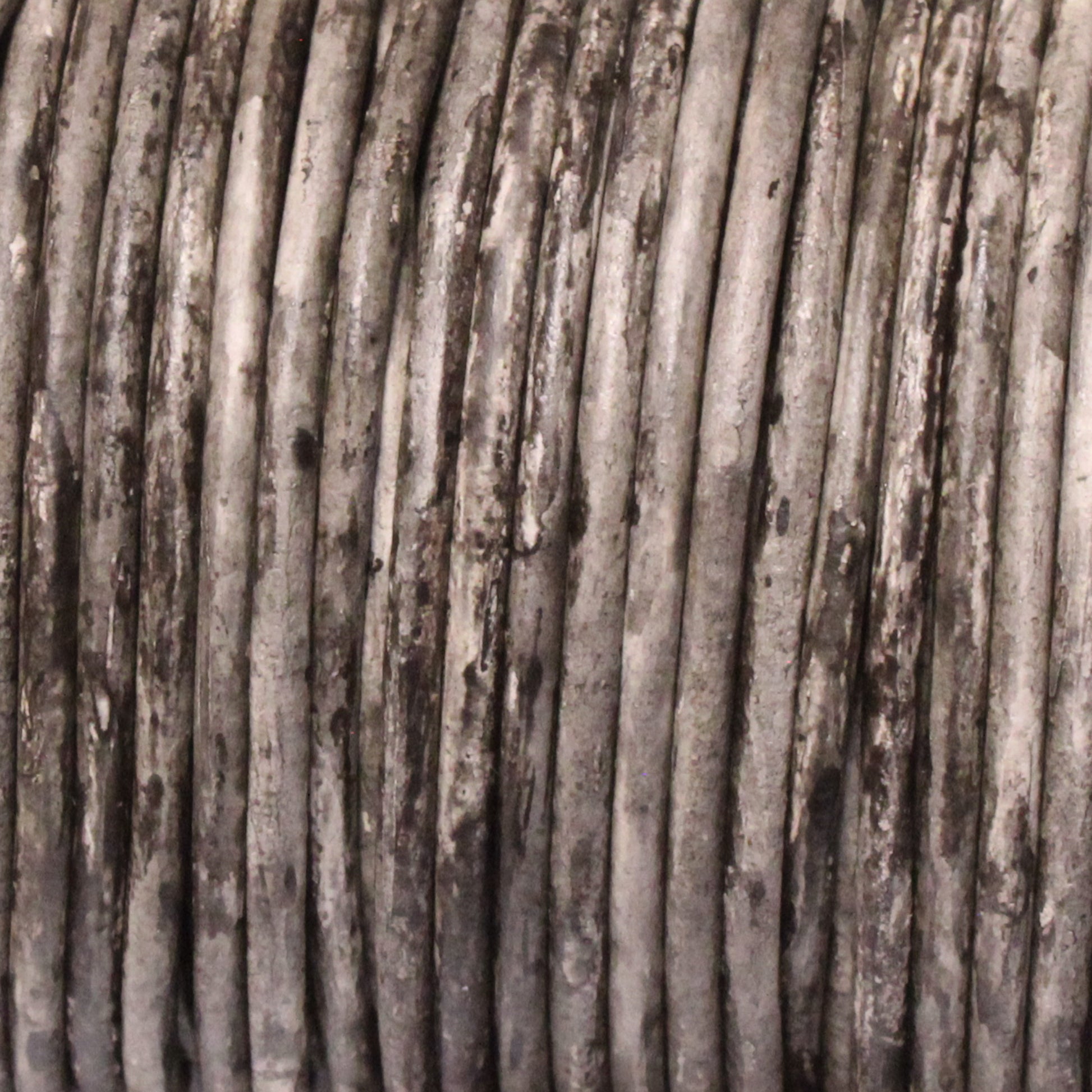 WEATHERED COFFEE 2mm Round Leather Cord