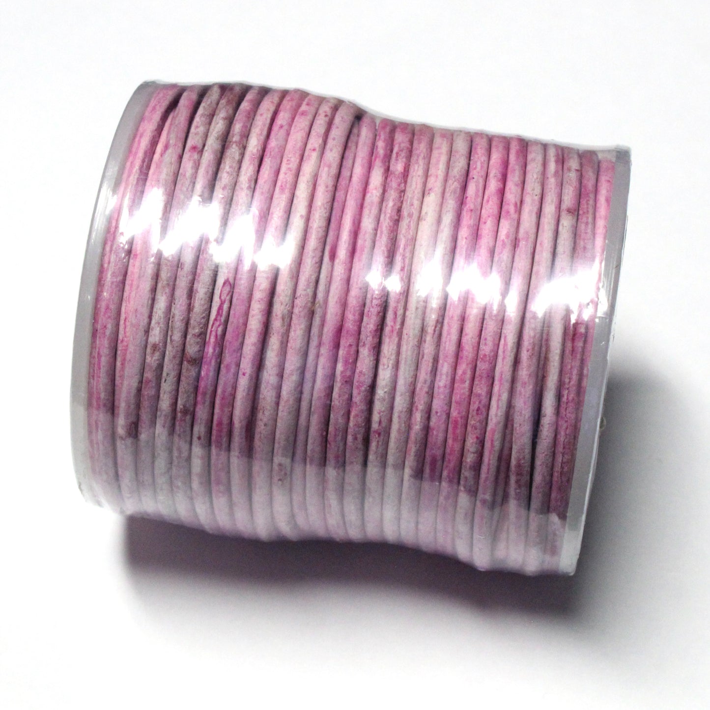 WEATHERED ROSE 2mm Round Leather Cord / 25m Roll