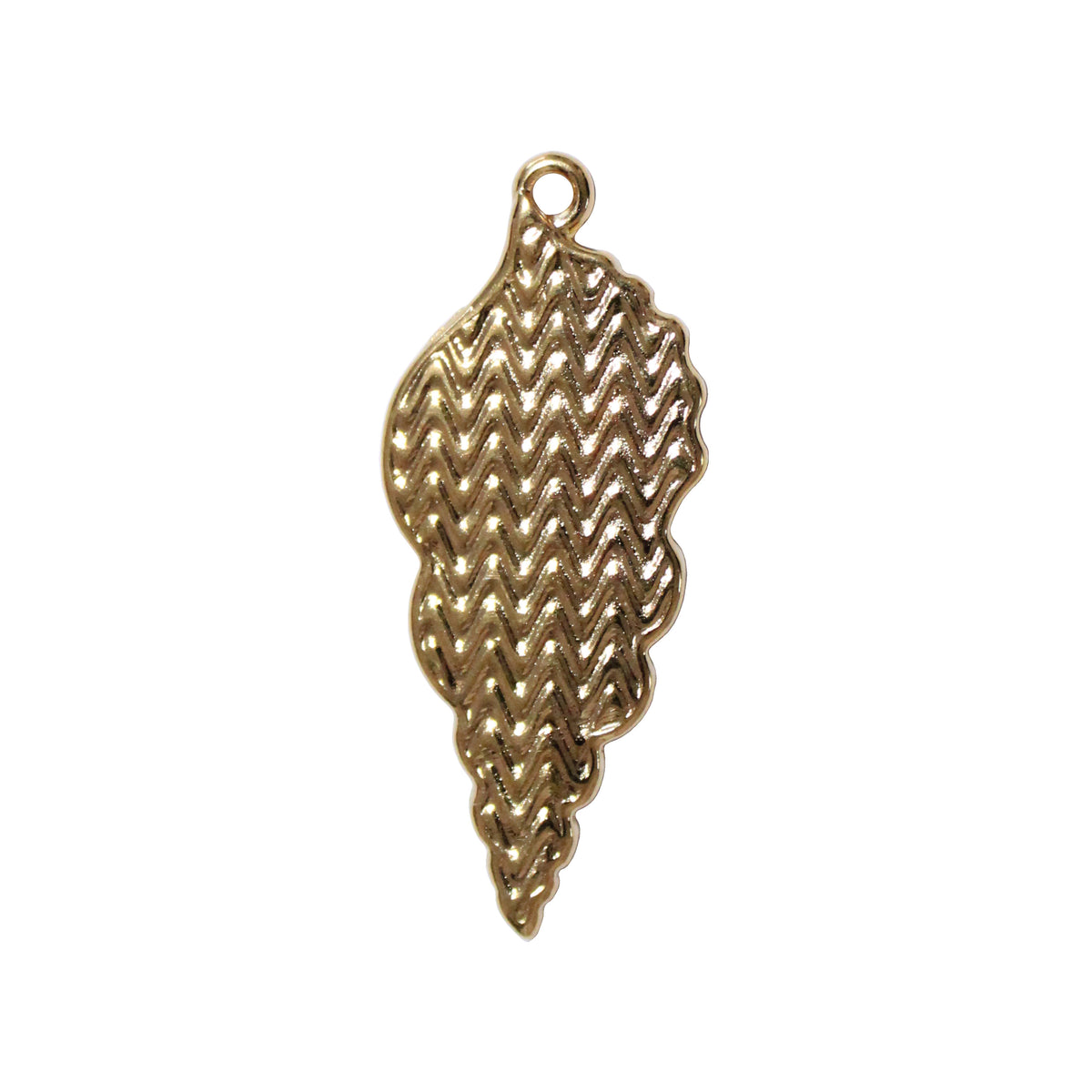 Triton Pendant / 33 x 14mm / Gold 24K Plated Zamak / reverse view