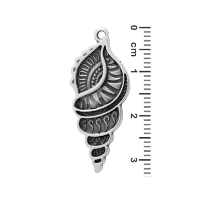Triton Pendant / 33x14mm / Antique Silver Zamak/ with ruler