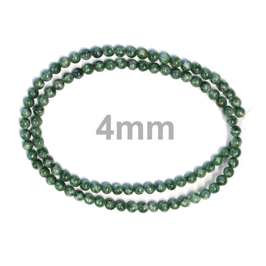4mm Tree Agate / 16" Strand / natural / smooth round stone beads