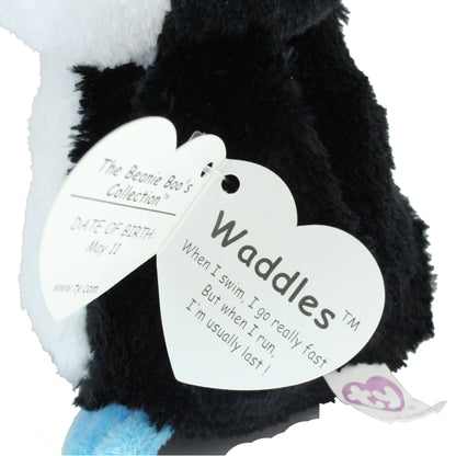TY Beanie Boos - Waddles the Penguin - 6 inch - pre-owned - MWMT