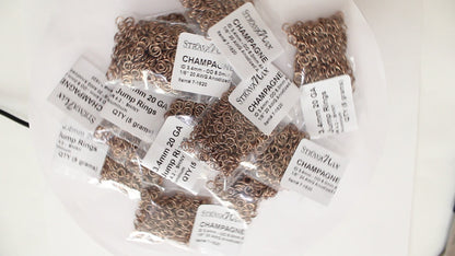 SHINY CHAMPAGNE 3.4mm 20 GA Jump Rings