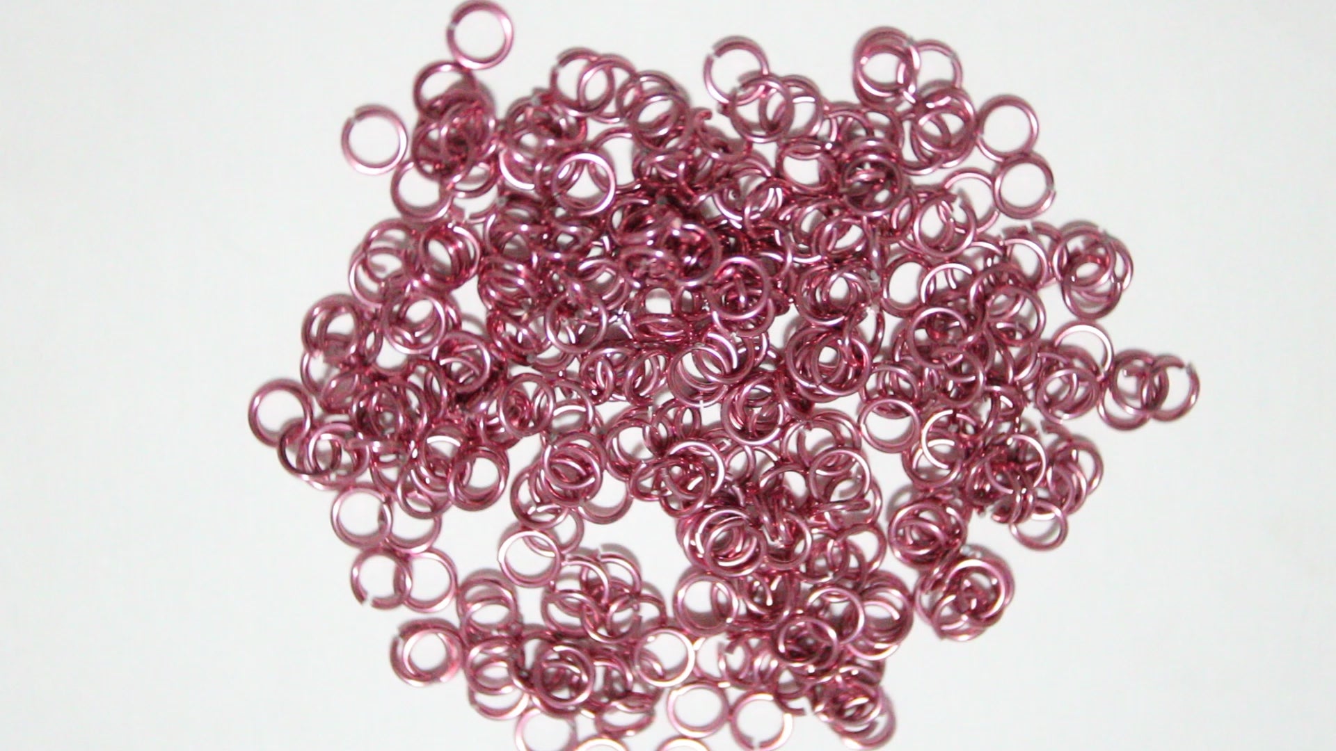 SHINY DARK PINK 3.4mm 20 GA Jump Rings