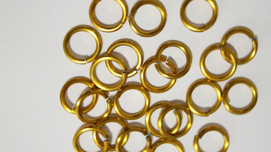 SHINY GOLD 10mm 12 GA Jump Rings