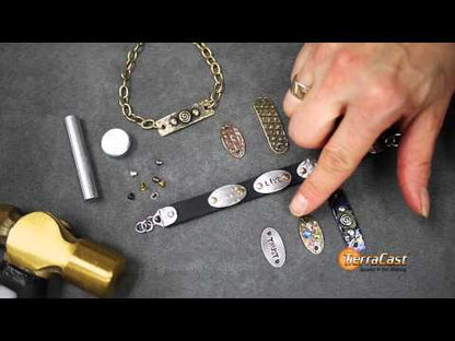 TierraCast R&R Strap Tip Link / pewter with a brass oxide finish
