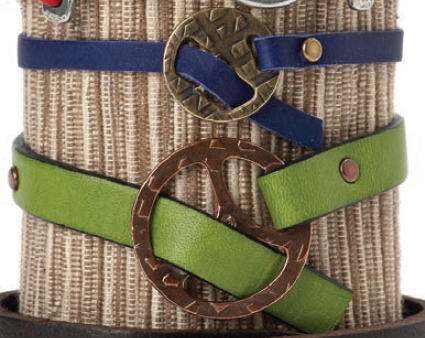TierraCast Tribuckle – 1/2 Inch Leather Strap Buckle Connector / pewter with antique copper finish