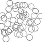 Silver Plate 8mm ID Round Jump Rings / 100 Pack / 18 Gauge / Sawcut / Open / Plated Brass
