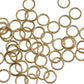 Gold Plate 8mm ID Round Jump Rings / 100 Pack / 18 Gauge / Sawcut / Open / Plated Brass