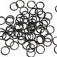 Black Finish 8mm ID Round Jump Rings / 100 Pack / 18 Gauge / Sawcut / Open / Plated Brass