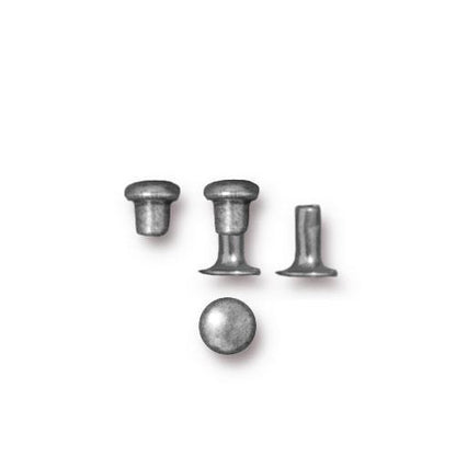 TierraCast 4mm Compression Rivets / 10 Pack / brass with a tin oxide finish