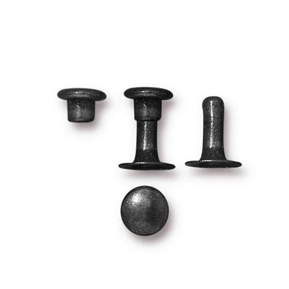 TierraCast 6mm Compression Rivets / 10 Pack / brass with a black finish / 01-0061-13