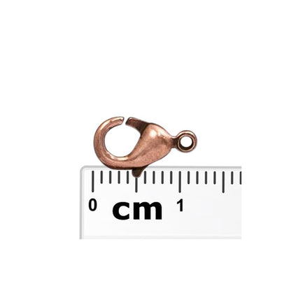 12mm Lobster Clasp / 10 Pack / plated zinc with an antique copper finish