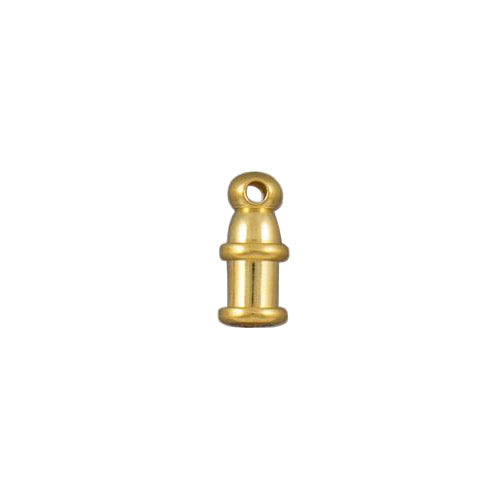 TierraCast 2mm Pagoda Cord End / brass with a bright gold finish  / 01-0200-25