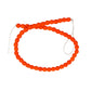 4mm Neon Orange Beads / 50 bead strand / faceted round fire polished glass