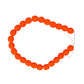 6mm Neon Orange Beads / 25 bead strand / faceted round fire polished glass