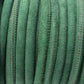 5mm GREEN Stitched Suede Round Leather Cord / sold by the meter / Leather Cord USA