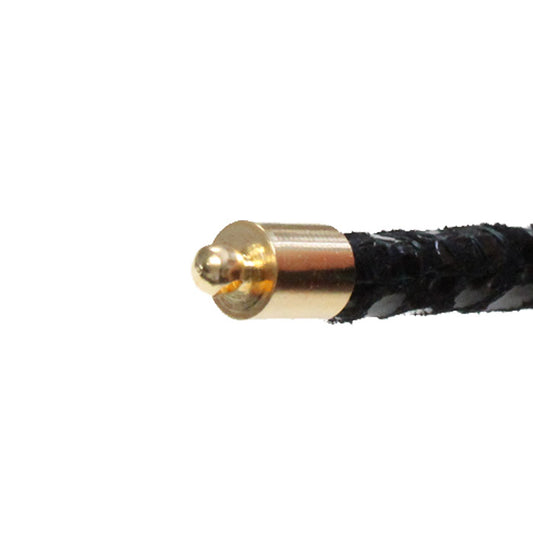 6mm End Cap with Loop Bright Gold / 100 Pack / 6mm x 9.6mm long / kumihimo or bead crochet bracelet necklace end caps