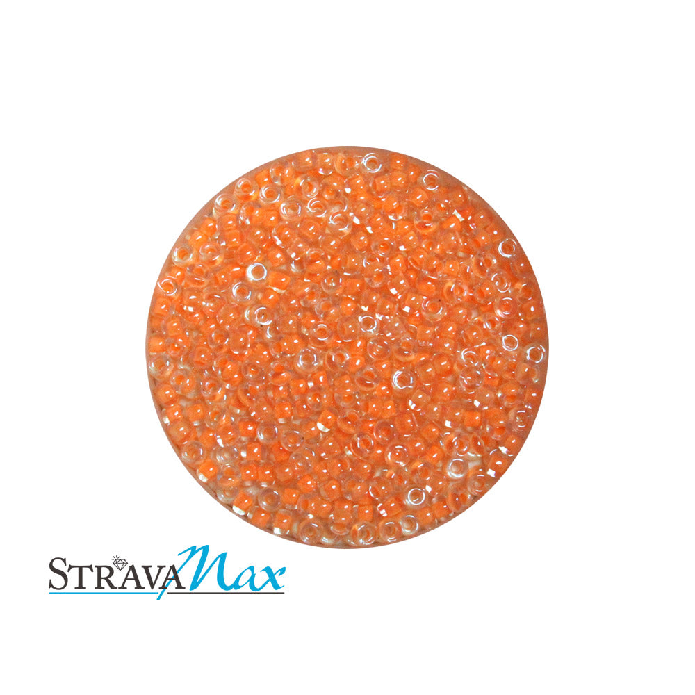 15/0 Luminous Creamsicle Color Lined Miyuki Round Seed Beads / sold in 1 OZ bags (approx 7000 beads)