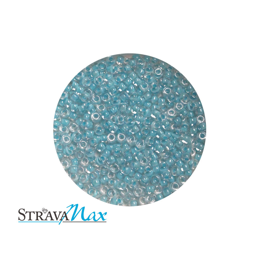 15/0 Luminous Blue Bird Color Lined Miyuki Round Seed Beads / sold in 1 OZ bags (approx 7000 beads)