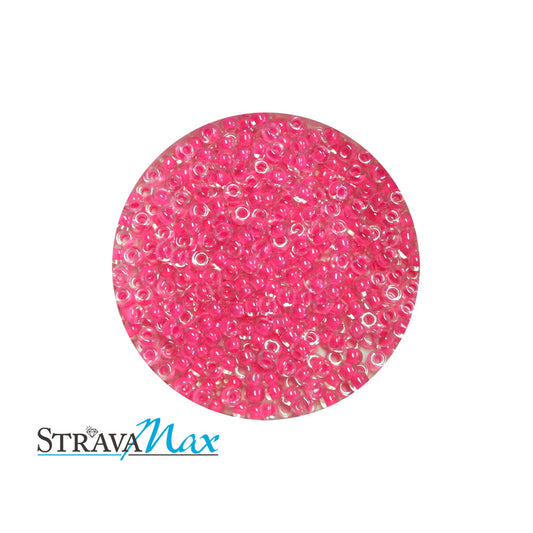 15/0 Luminous Hot Pink Color Lined Miyuki Round Seed Beads / sold in 1 OZ bags (approx 7000 beads)