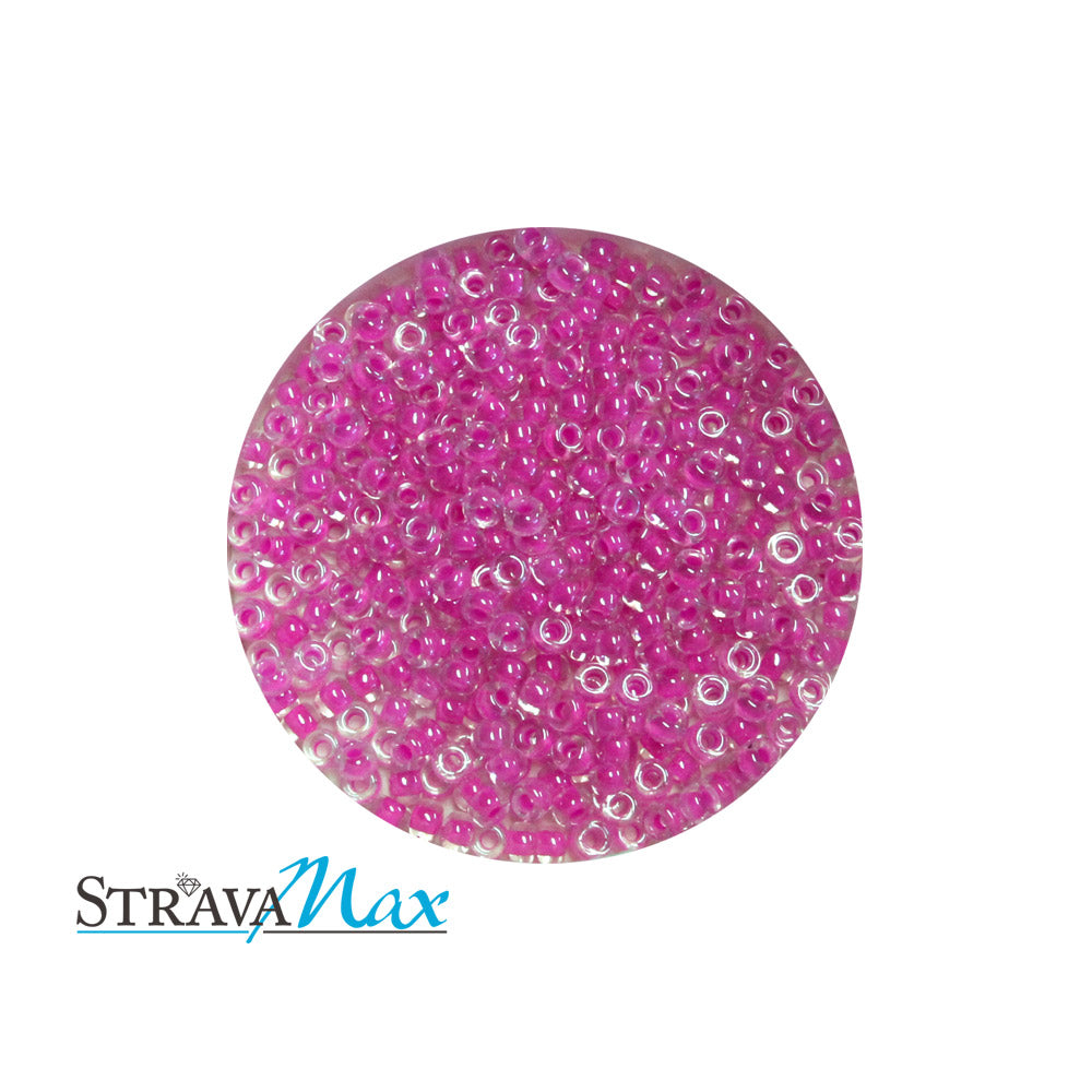 15/0 Luminous Hot Magenta Color Lined Miyuki Round Seed Beads / sold in 1 OZ bags (approx 7000 beads)