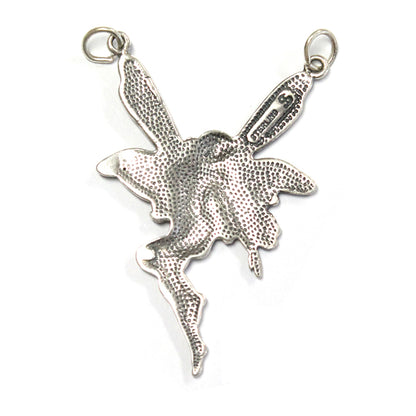 45mm Large Sterling Silver Winged Fairy Charm