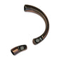 Antique Copper Magnetic Half Cuff Bracelet Finding / fits up to 7.5 inch wrist / for large diameter cord or strap bracelets