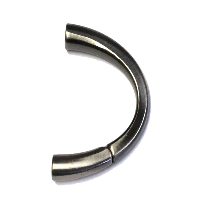 Gunmetal Magnetic Half Cuff Bracelet Finding / fits up to 7.5 inch wrist / for large diameter cord or strap bracelets