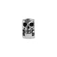 Skull Slider Spacer Bead Antique Silver / 10 x 7mm / for use with licorice or Regaliz cords
