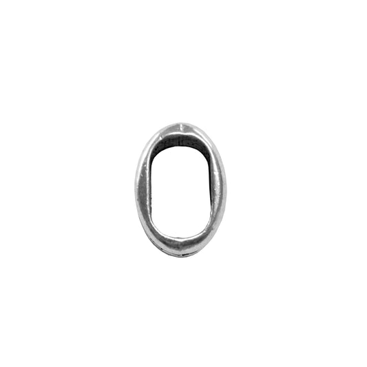 Banded Dots Slider Spacer Bead Antique Silver / 10 x 6.5mm / for use with licorice or Regaliz cords