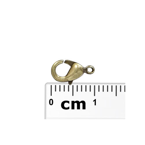 10mm Lobster Clasp / 10 Pack / plated zinc with an antique bronze finish