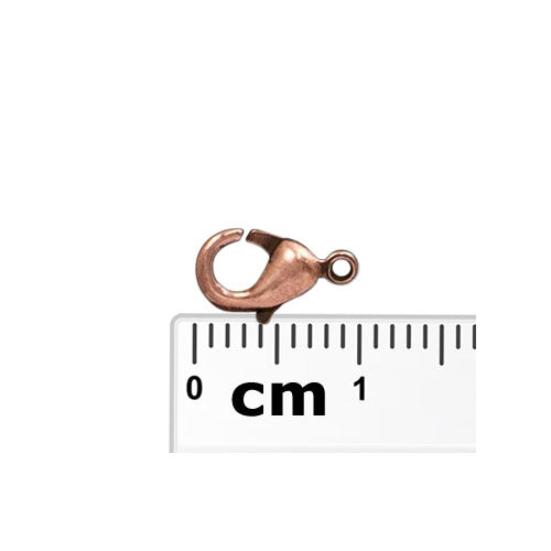 10mm Lobster Clasp / 10 Pack / plated zinc with an antique copper finish