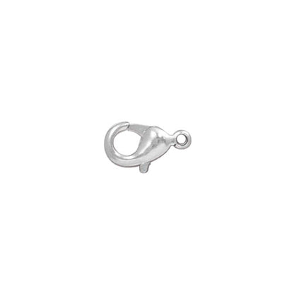 10mm Lobster Clasp / 10 Pack / plated zinc with a bright silver finish